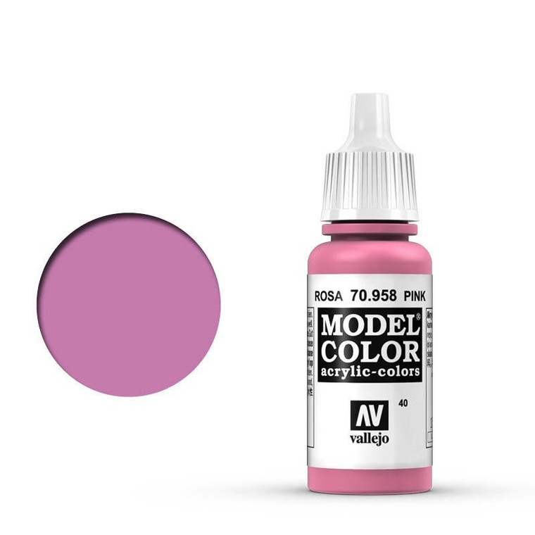 AV70958 Vallejo Model Colour #040 Pink 17 ml Acrylic Paint [70958]