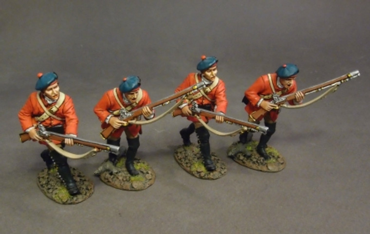 YJJBRLX07N Light Infantry Company,  4 Figures Charging