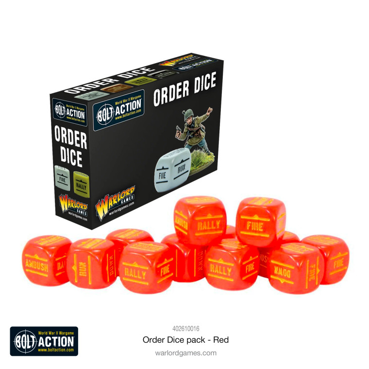 402616016 Bolt Action Order Dice - Red (12)