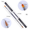 Nail Art Rhinestone Handle Double-headed Acrylic Brush Pen BLACK