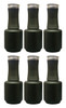 DL Pro Empty Black Amber Glass Polish Bottle .5 oz - 6 PCS