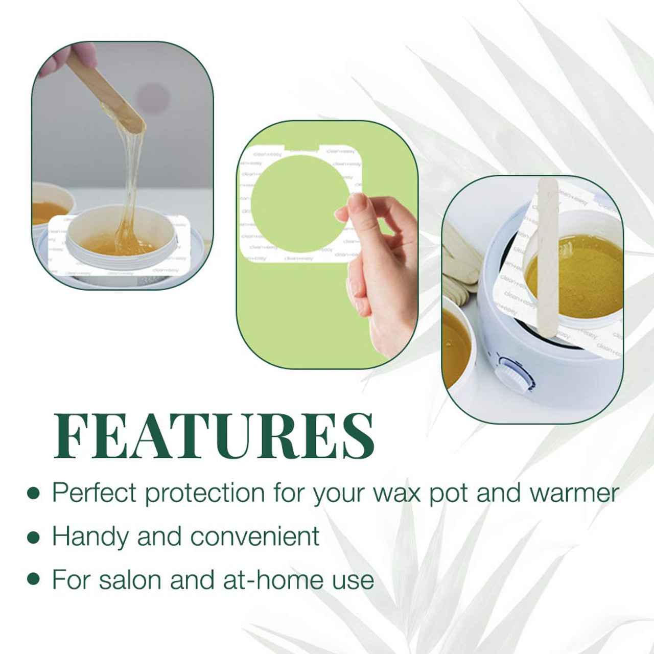 Clean + Easy Deluxe Pot Wax Collars - 50pk