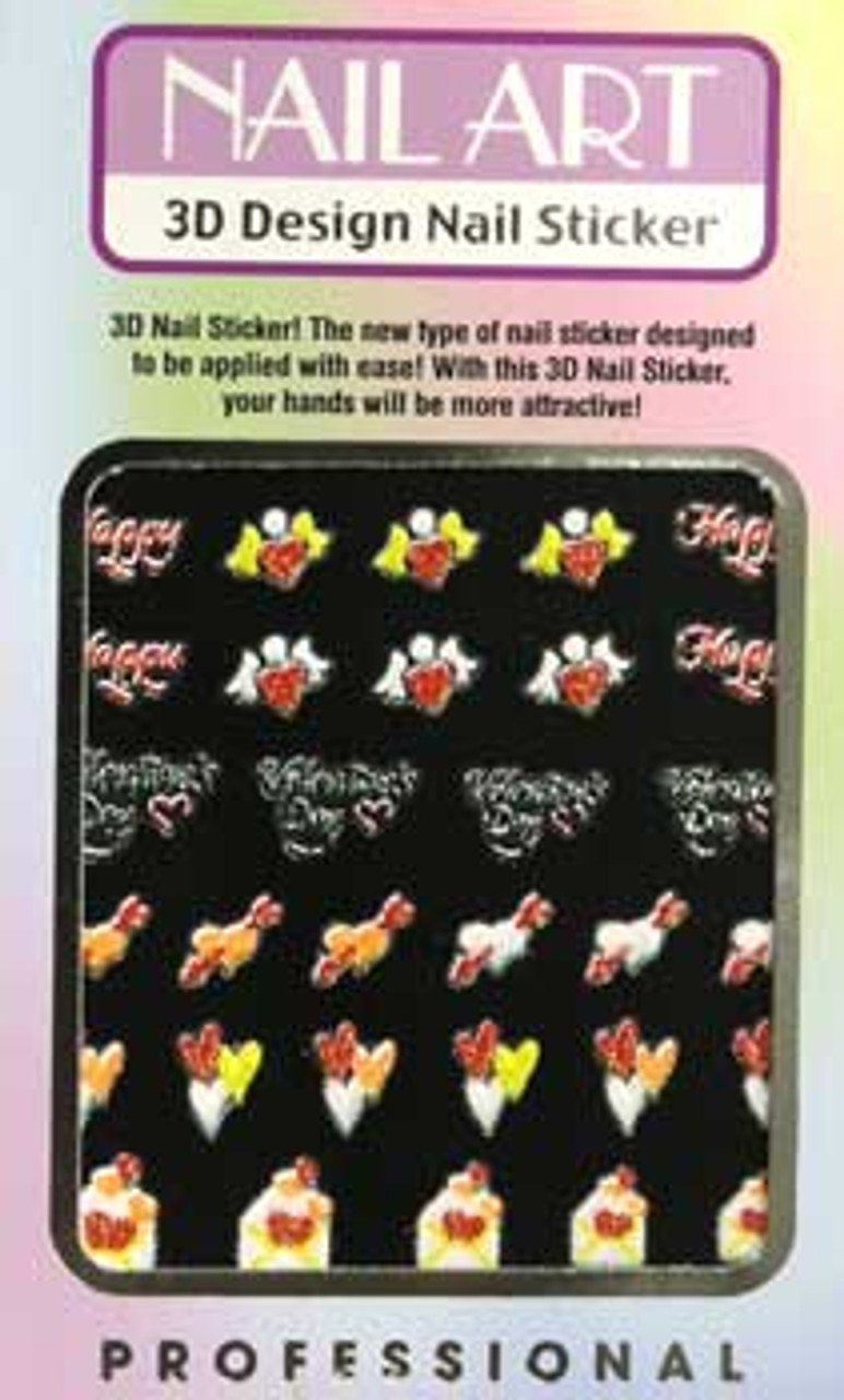 3 D Valentine Nail Sticker - KR4