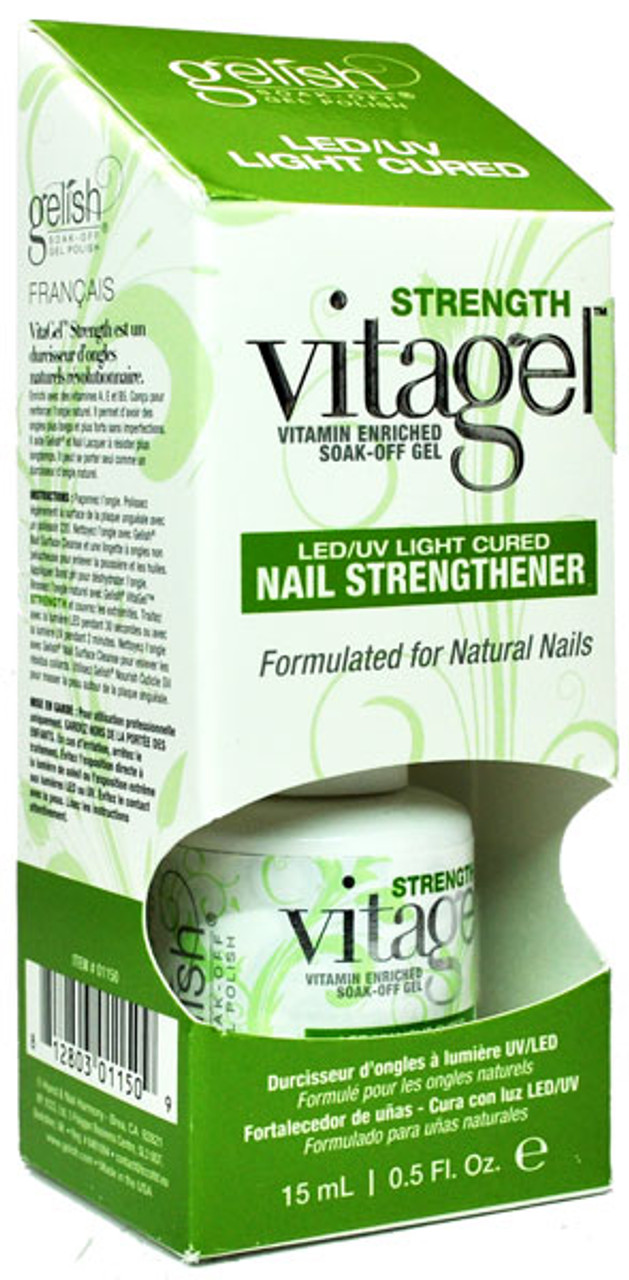 Vitagel LED/UV Light Cured Vitamin Nail Strengthener - .5oz