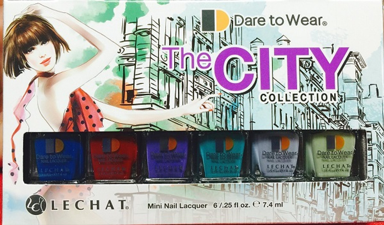 LeChat Dare to Wear The City Collection - 6 Mini Lacquer .25fl oz./7.4ml