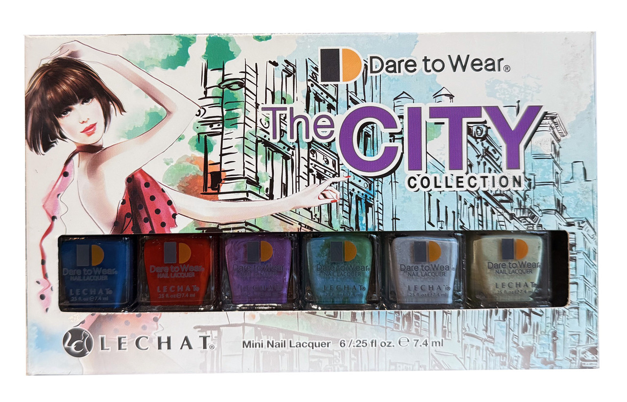 LeChat Dare to Wear The City Collection - 6 Mini Lacquer .25fl oz./7.4ml