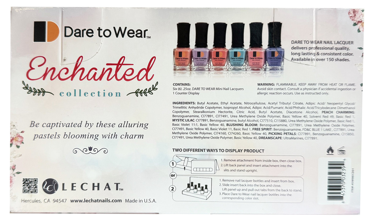 LeChat Dare To Wear Enchanted Collection - 6 mini Nail Lacquer .25 fl oz/ 7.4 ml