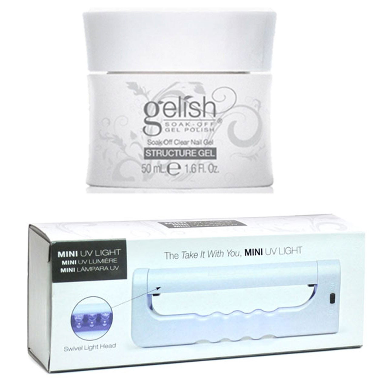 BUY 1.6oz Nail Harmony Gelish Structure Gel GET 1 mini UV Light