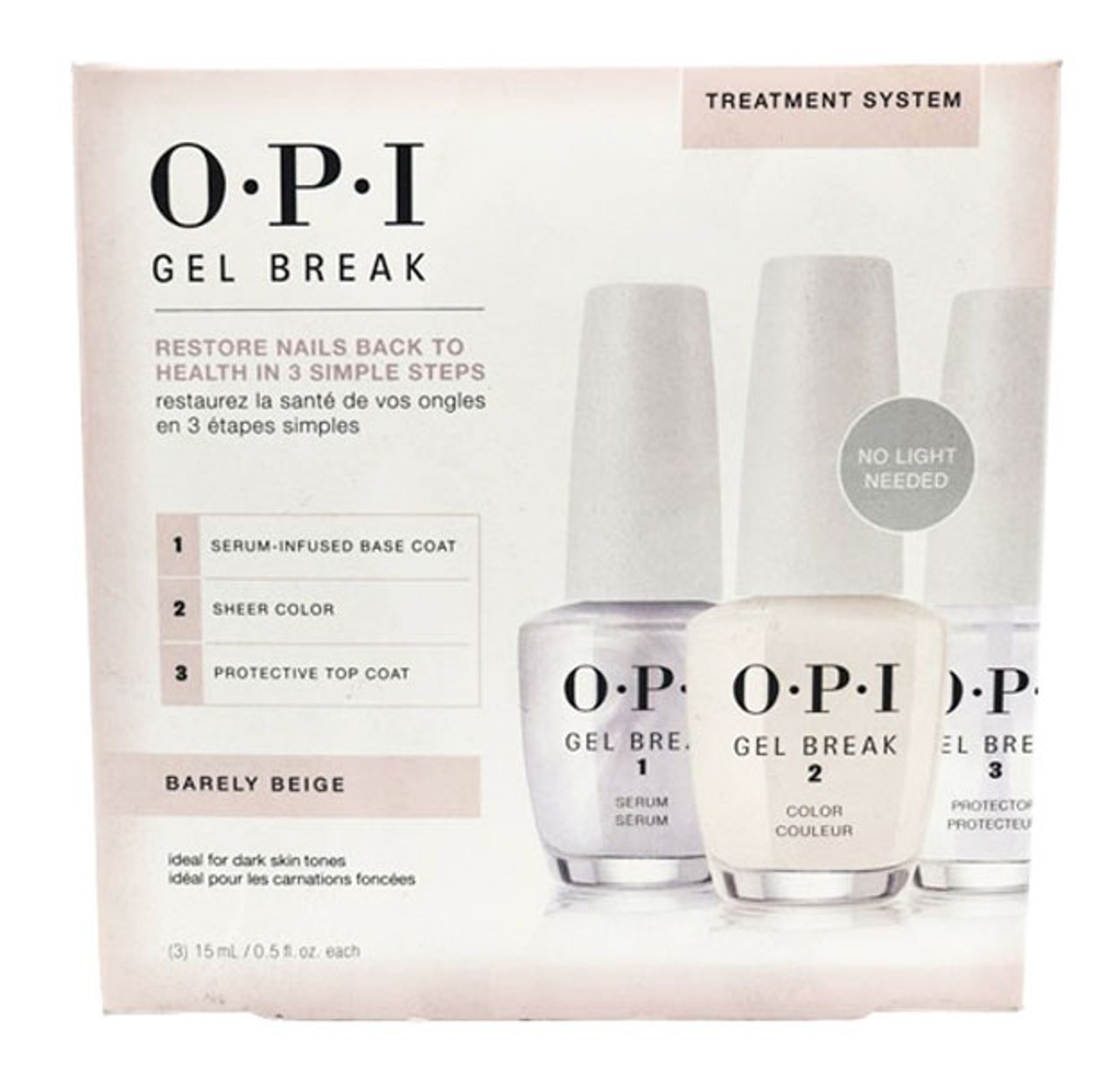 OPI- Nail TreatmentGel Break Sheer Color - Barely Beige, .5oz