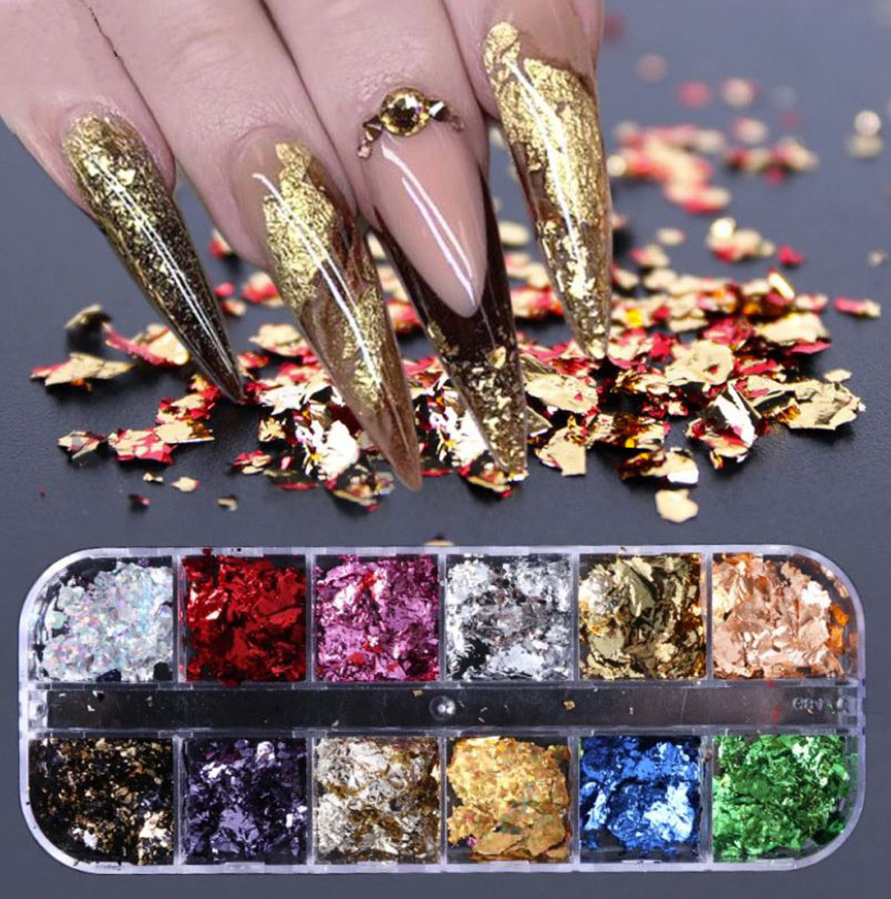 NDi beauty Nail Art Foil Paper Irregular Aluminum Original Color CBY Pack