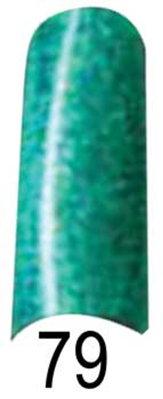 Lamour Color Nail Tips: Blue Zicron Glitter - 110ct