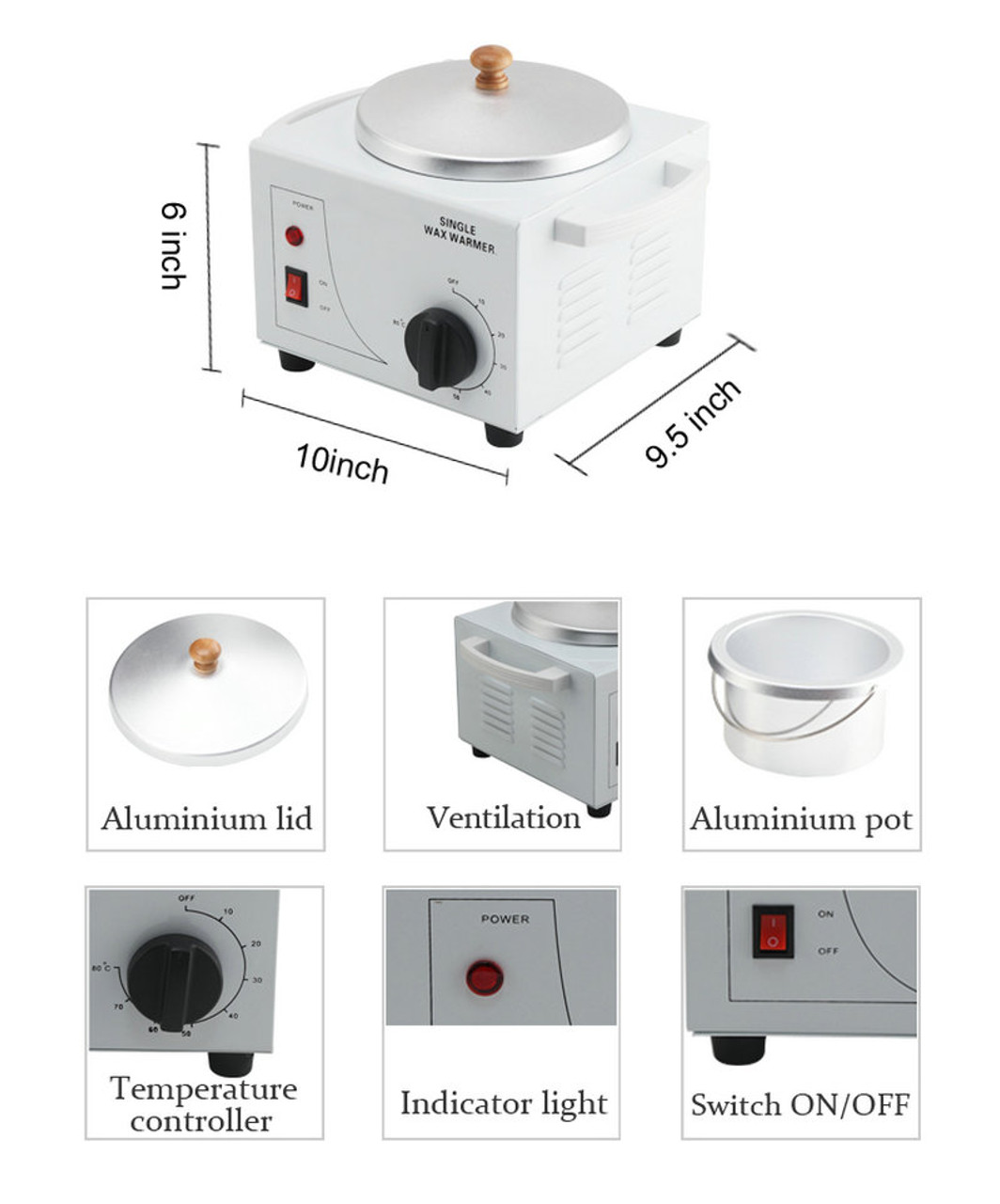 NDi beauty Professional Single Wax Warmer