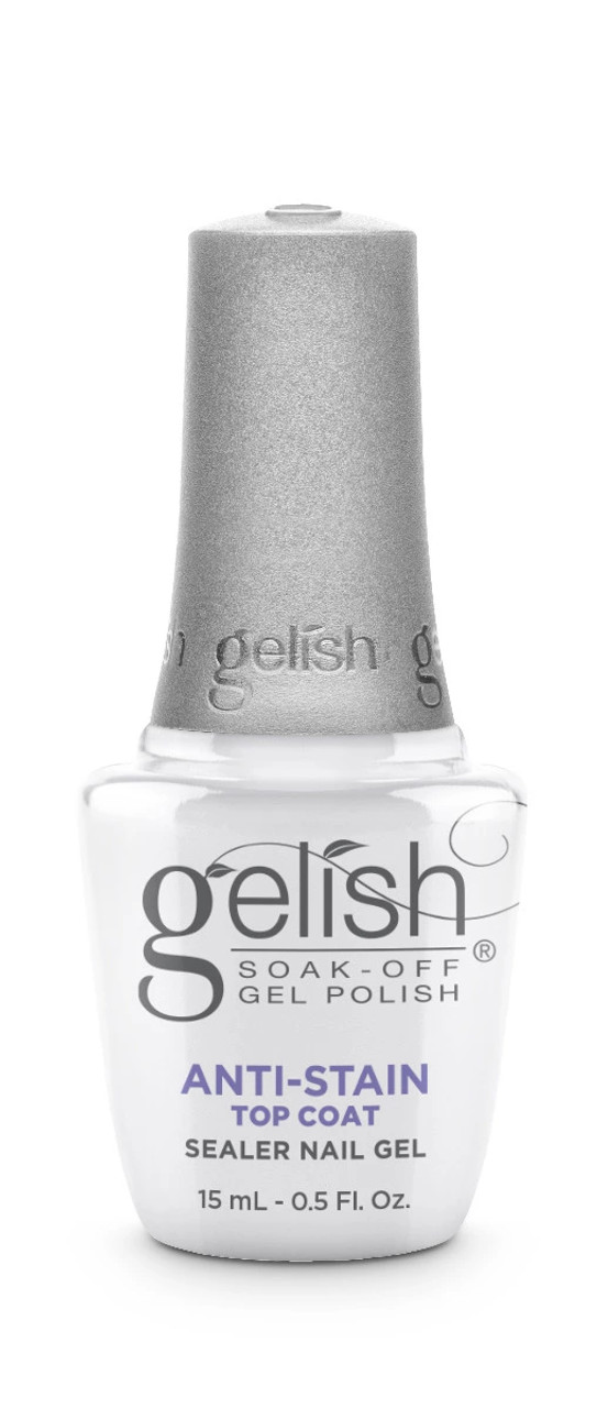 Gelish HEMA-FREE Anti-Stain Top Coat - .5 oz / 15ml Gelish HEMA-FREE Anti-Stain Top Coat - .5 oz / 15ml