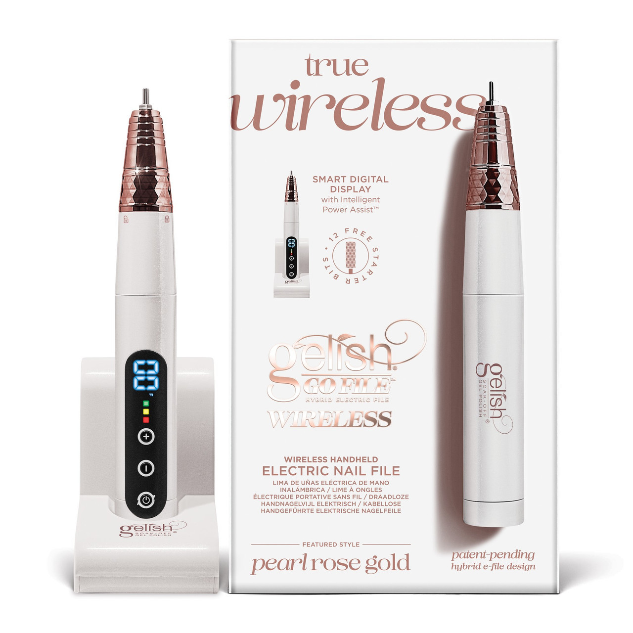 Gelish MINI Go File Cordless Nail File - Pearl Rose Gold