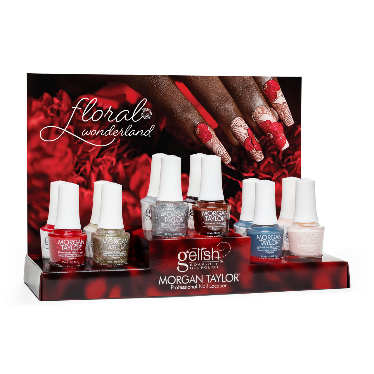 Gelish & Morgan Taylor Holiday Winter 2025 Floral Wonderland collection - MIXED 12PC Display