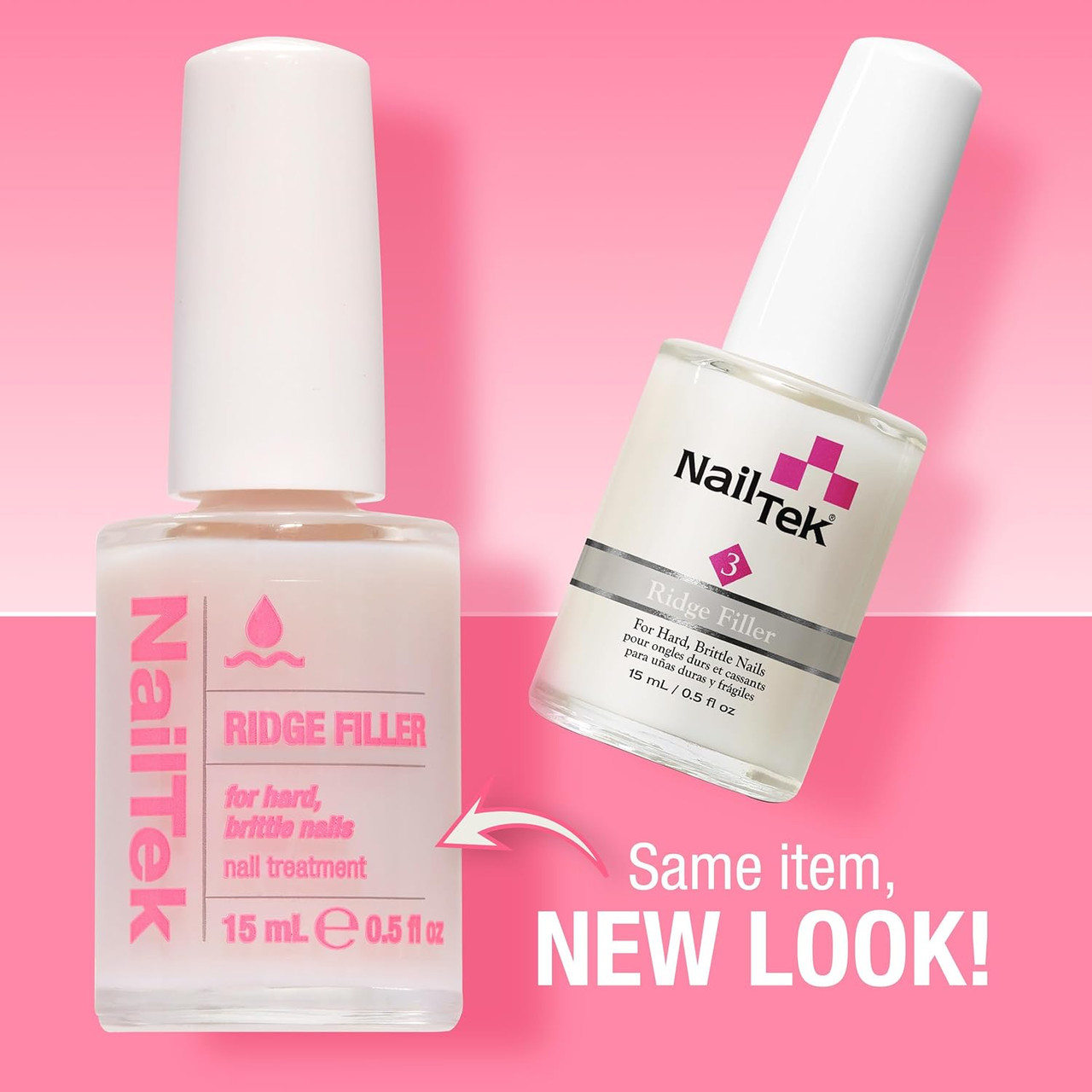 Nail ek Ridge Filler Formula 3 - For Hard & Brittle Nails, 0.5 fl oz