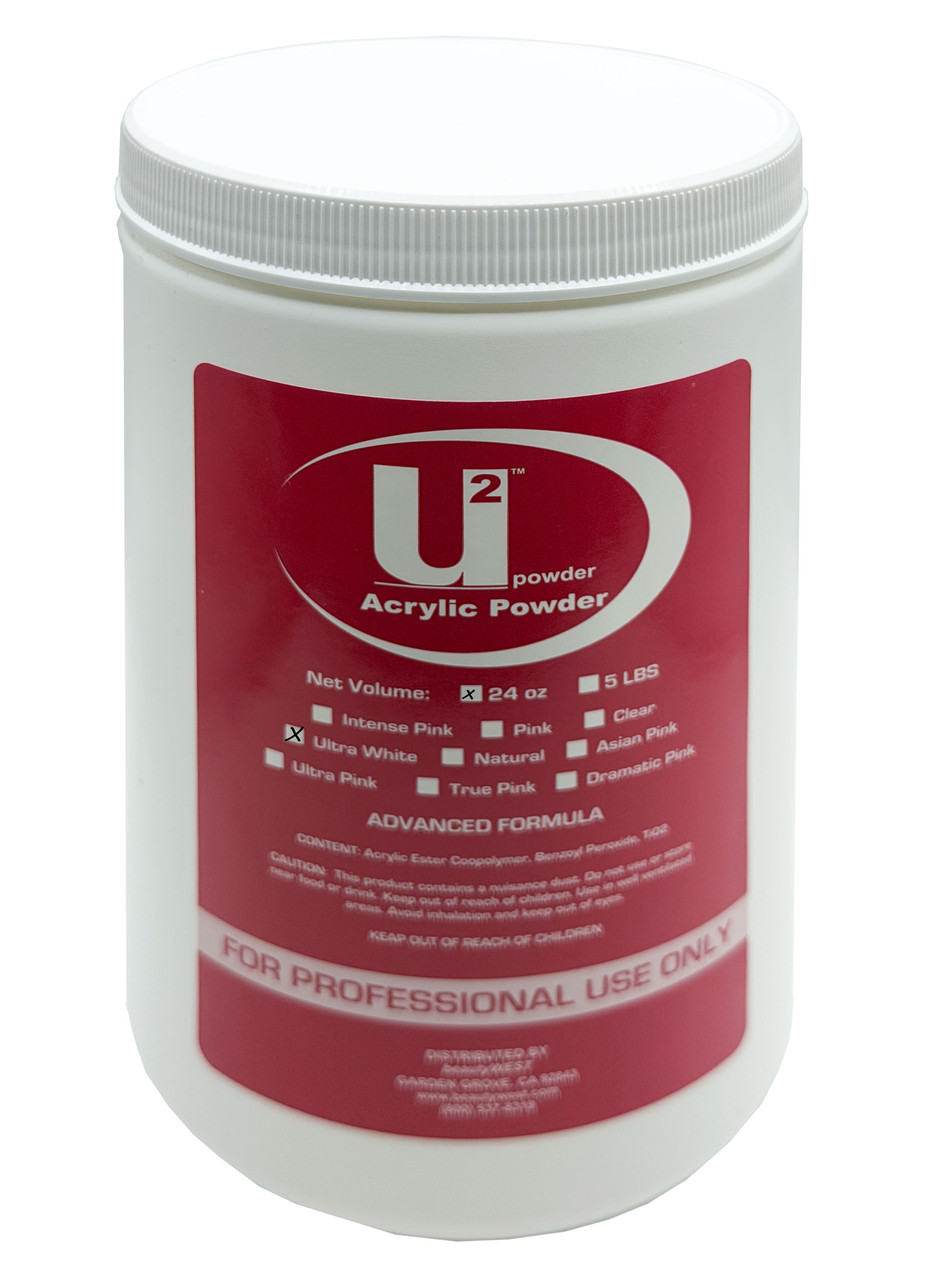 U2 Acrylic Nail Powder Ultra White - 24 oz