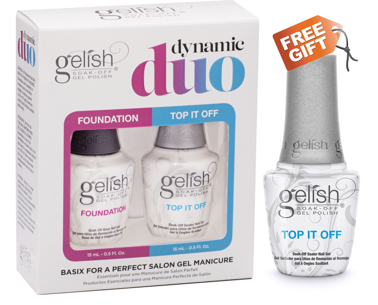 Gelish Foundation + Gelish Top It Off Top Coat + FREE Gelish Top Coat of Your Choice