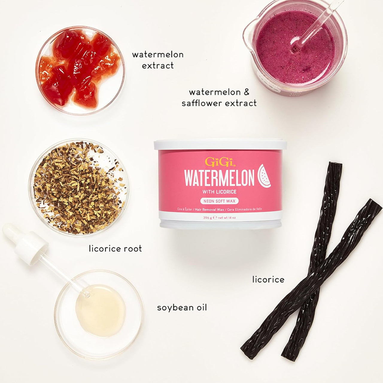 GiGi Neon Soft Wax Watermelon - 14oz