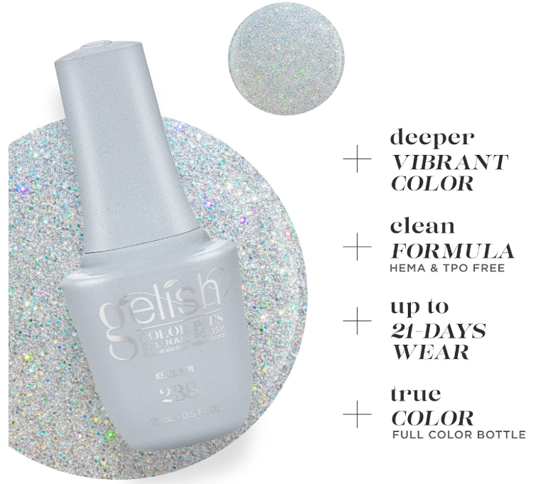 Gelish Color Plus Gel Nail Polish Ice, Ice, Mani - 0.5 fl oz