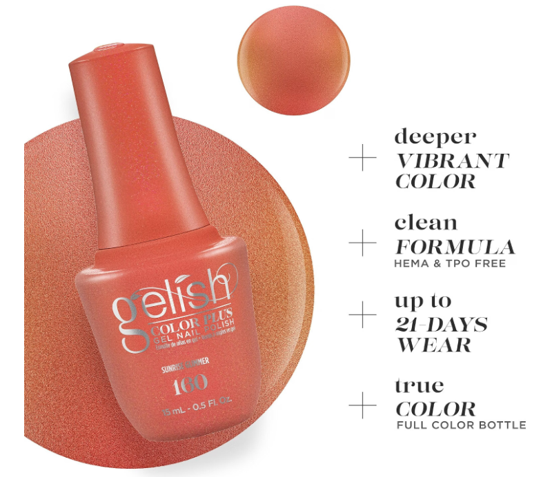 Gelish Color Plus Gel Nail Polish Sunrise Glimmer - 0.5 fl oz