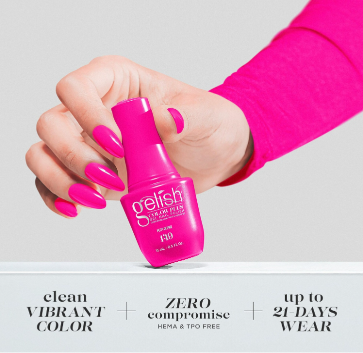 Gelish Color Plus Gel Nail Polish Petty In Pink - 0.5 fl oz