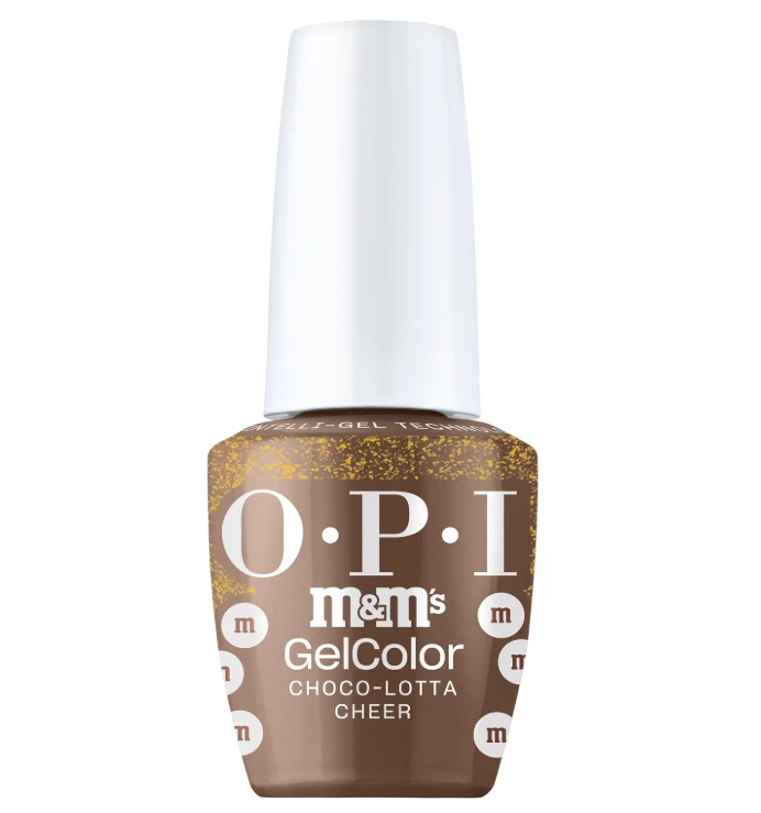 OPI x M&M'S GelColor Intelli-Gel Choco-lotta Cheer HPT04 - 0.5 oz (15 mL)