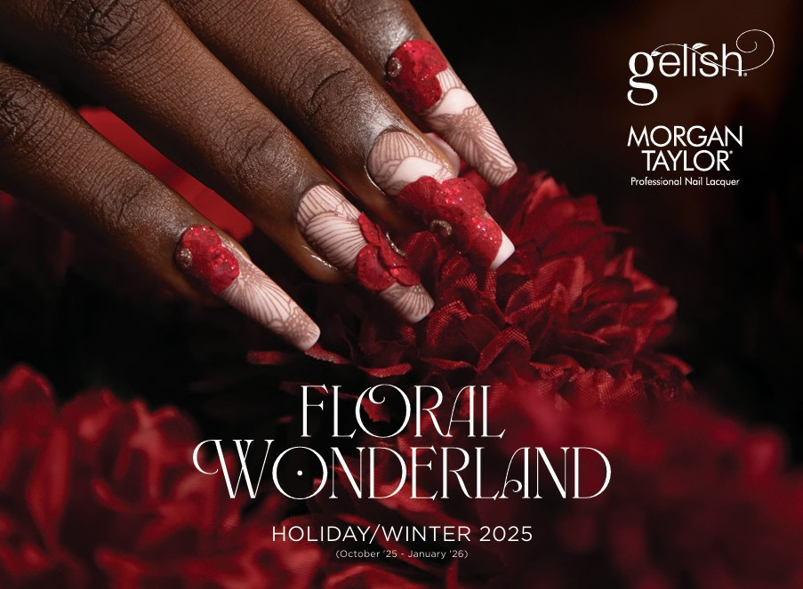 The Floral Wonderland Holiday Winter 2025 Collection from Gelish and Morgan Taylor .