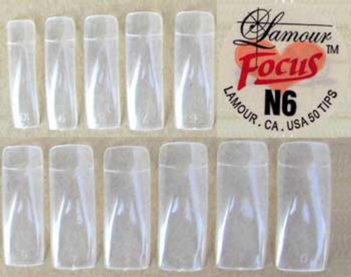 Lamour Focus Full-moon Clear Tips - 500ct