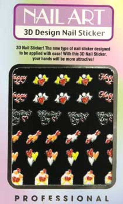 3 D Valentine Nail Sticker - KR4