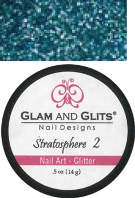 Glam & Glits Nail Art Glitter: Blue Jewel - 1/2 oz
