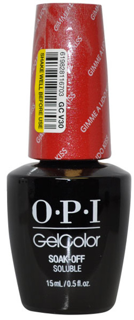 OPI Gelcolor Soak-Off Gel Lacquer Gimme a Lido Kiss - .5 oz 15ml