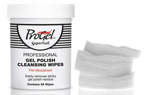 SuperNail ProGel Pre-Moistened Gel Polish Cleansing Wipes