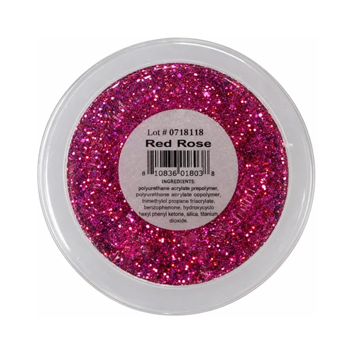 LE Light Elegance Glitter Gel Red Rose - 0.5 oz