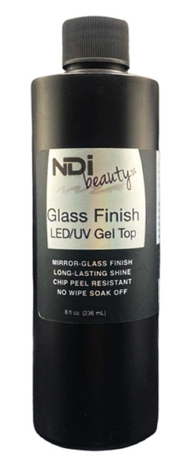 NDi beauty Glass Finish LED/UV  No Wipe Gel Top - 8 oz