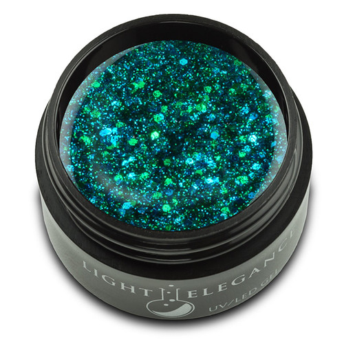 LE Light Elegance UV/LED Glitter Gel Gaudy but Gorgeous - .575 Oz (17 mL)