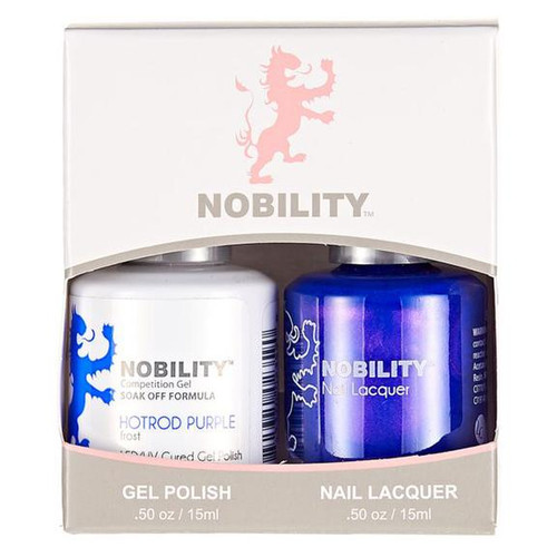 LeChat Nobility Gel Polish & Nail Lacquer Duo Set Hotrod Purple - .5 oz / 15 ml