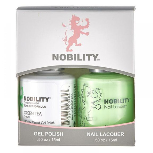 LeChat Nobility Gel Polish & Nail Lacquer Duo Set Green Tea - .5 oz / 15 ml