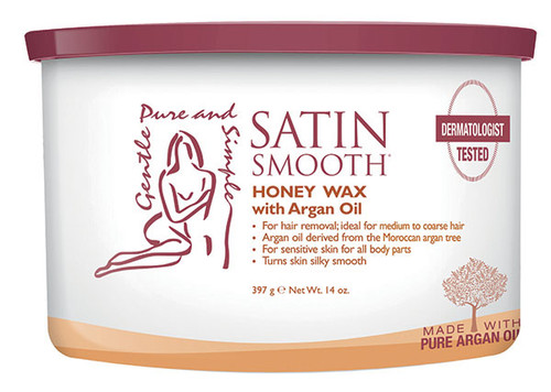 Satin Smooth Honey Wax with Argan Oil - 14oz
