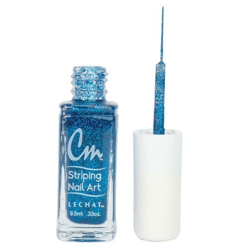 LeChat Cm Striping Nail Art - Blue Glitter