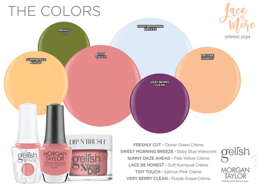 Gelish TRIO Of A Kind Spring 2024 Lace Is More Collection (Gel & Lacquer & Dip)