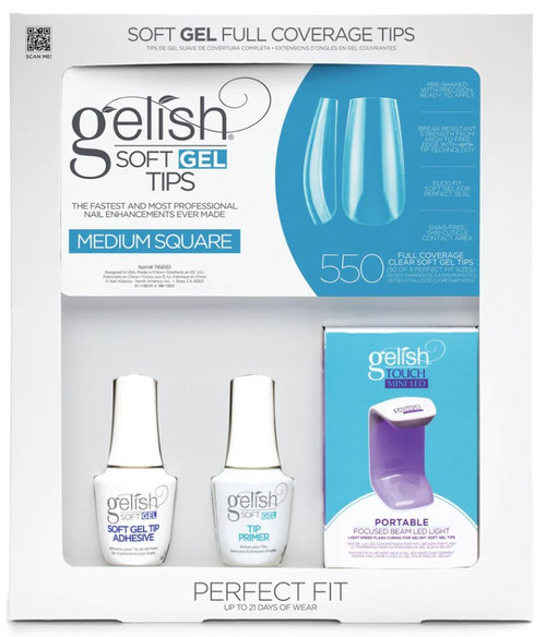 Gelish Soft Gel Medium Square Pro Kit - 550 ct