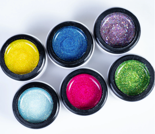 Light Elegance UV/LED Glitter Gel Happy Vibes Spring 2024 Collection - 6 PC