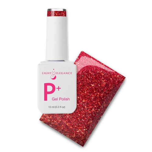Light Elegance P+ Glitter Gel Polish Little Red Sled - 10 ml