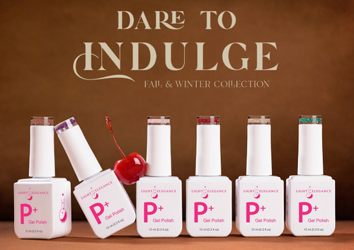 Light Elegance P+ Glitter Gel Polish Fall/Winter 2025 Dare to Indulge Collection - 6 PC Light Elegance P+ Glitter Gel Polish Fall/Winter 2025 Dare to Indulge Collection - 6 PC