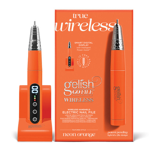 Gelish MINI Go File Cordless Nail File - Neon Orange