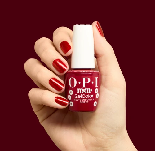 OPI x M&M'S GelColor Intelli-Gel Red-iculously Sweet HPT12 - 0.5 oz (15 mL)