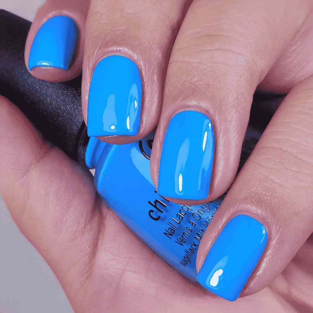 China Glaze Nail Polish Lacquer DJ Blue My Mind - .5oz