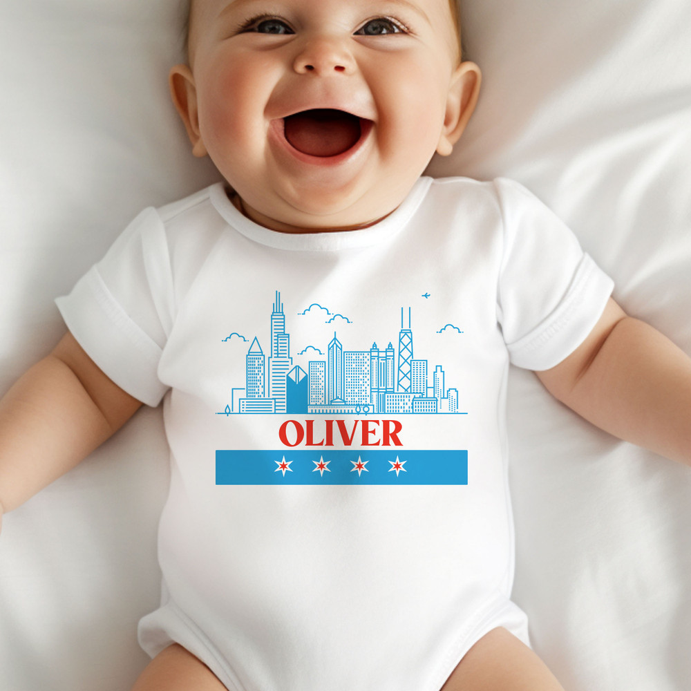 Chicago Skyline Baby + Kids Shirts
