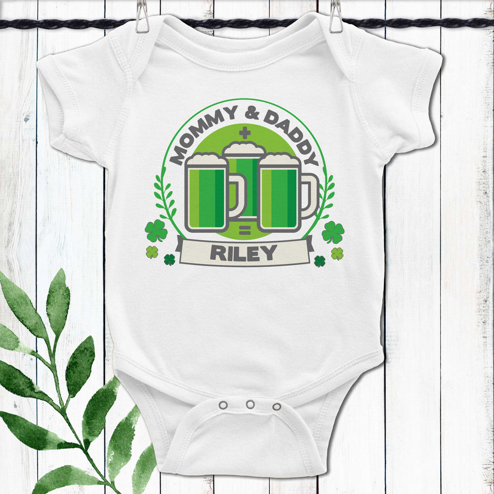 Green Beer Baby Shirt + Bib